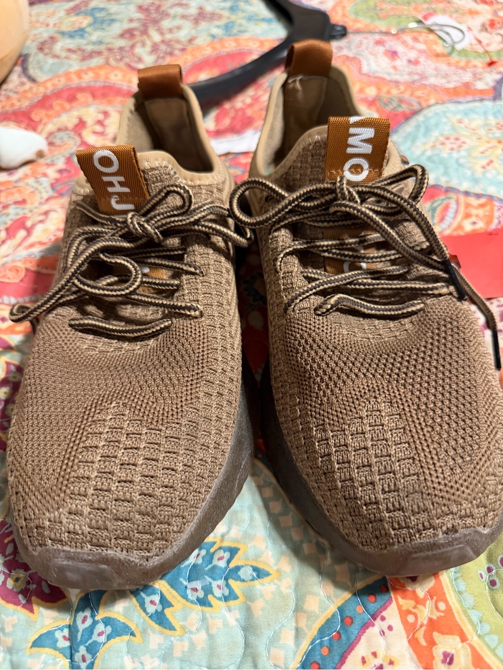 Yohji Yamamoto Brown Knit Lace-Up steel toe tuff Sneakers